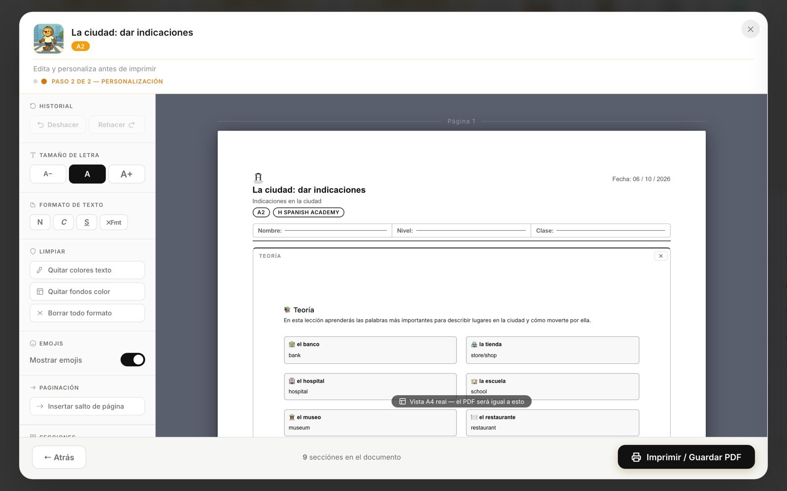 Descarga cualquier actividad en PDF