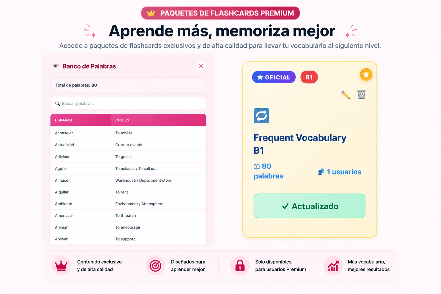 Flashcards Premium