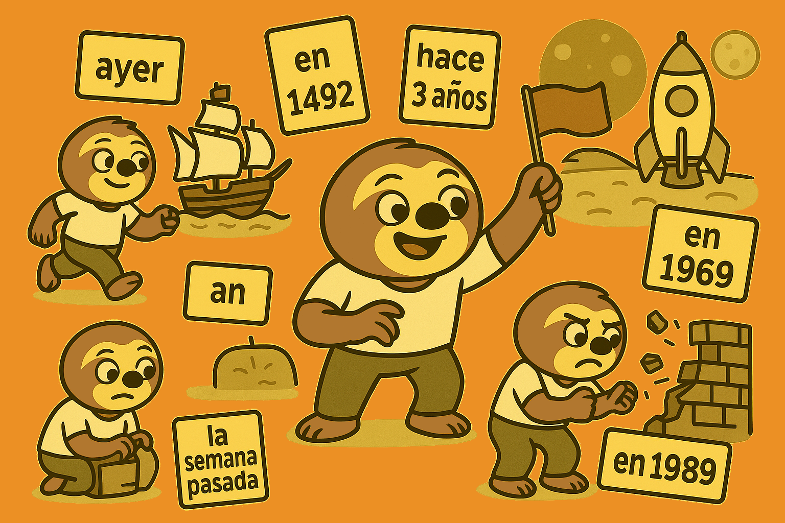 Pretérito Indefinido con Marcadores Temporales (Ayer, en 2010…)