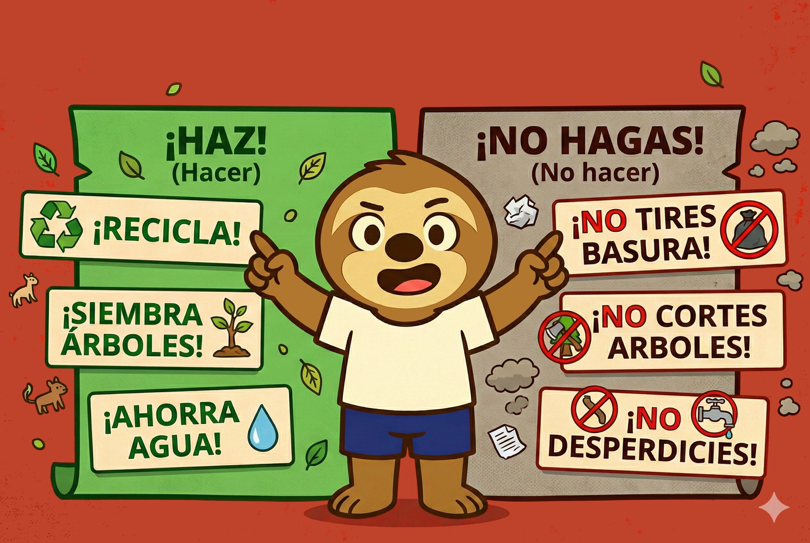 Imperativo Afirmativo y Negativo en Español B1 – Ejercicios con el Medio Ambiente