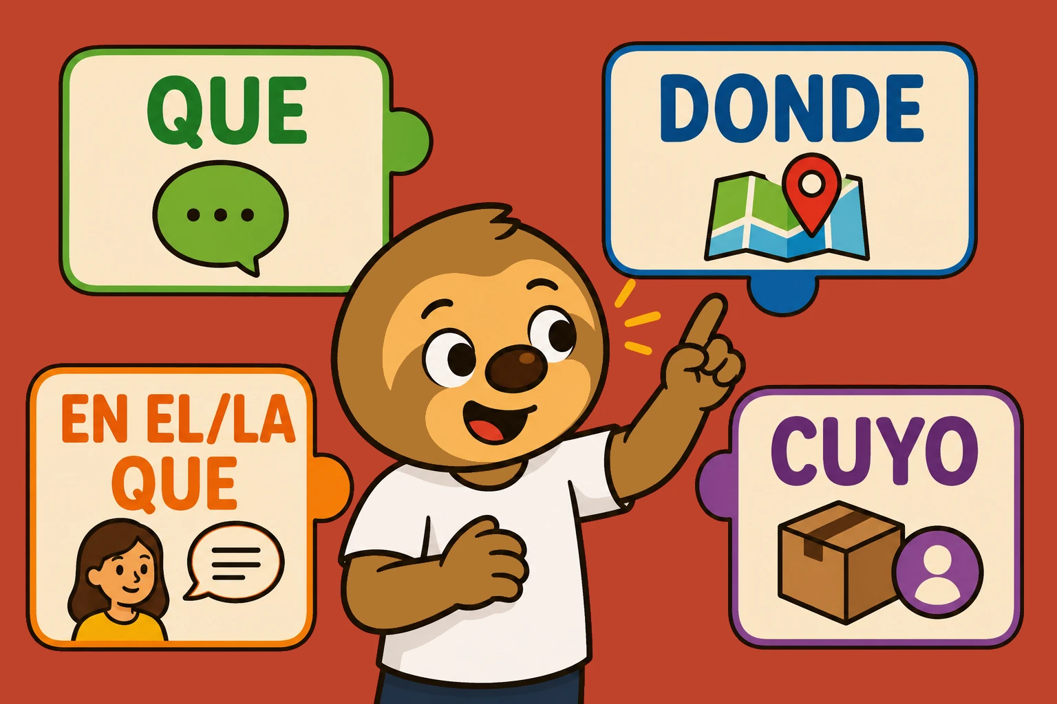 Oraciones de Relativo: Que, Donde, Cuyo (B1)