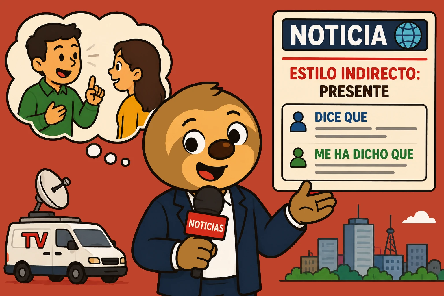 Dice que, Me ha dicho que: Estilo Indirecto en Presente B1